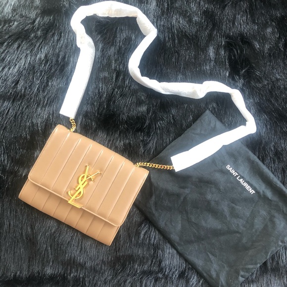 Saint Laurent Handbags - SAINT LAURENT VICKY LEATHER WALLET ON A CHAIN